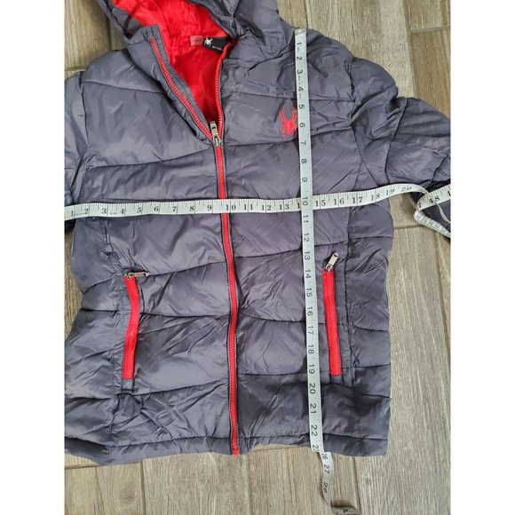 Spyder Boy's Gray/Red Puffer Jacket Size Large - Picture 3 of 7